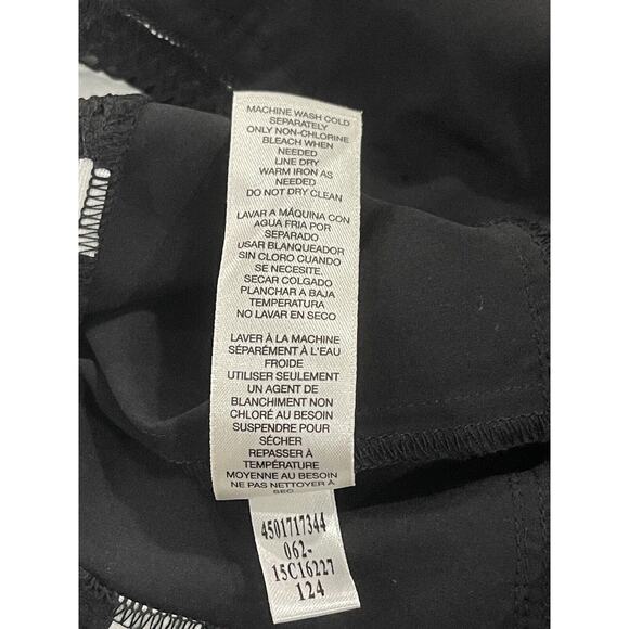 Zenergy By Chicos Neema Mesh Black White Striped Hooded Jacket Size 0 - Picture 5 of 5